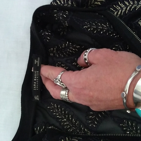 Zara Embroidered Leaf Semi-Sheer Lightweight Bomber Jacket - Picture 11 of 14